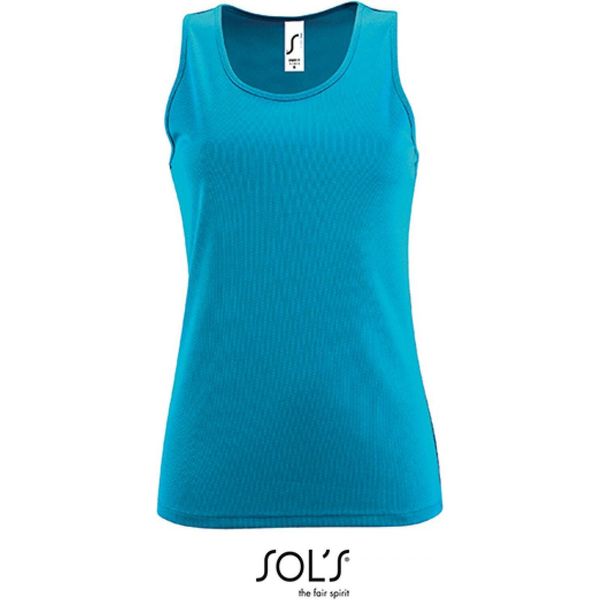 Sols 02117 | Canotta Sportiva Da Donna Sporty - Colore: Aqua - Taglia: Xxl-image