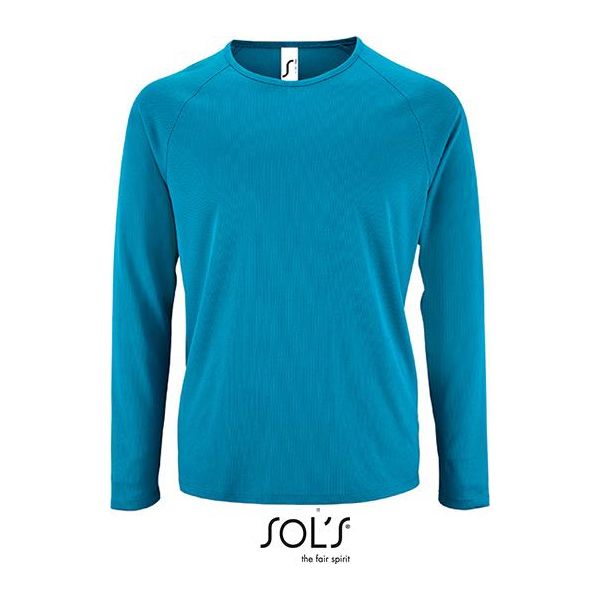 Sols 02071 | Maglietta Sportiva A Maniche Lunghe Da Uomo - Colore: Aqua - Taglia: Xxl-image