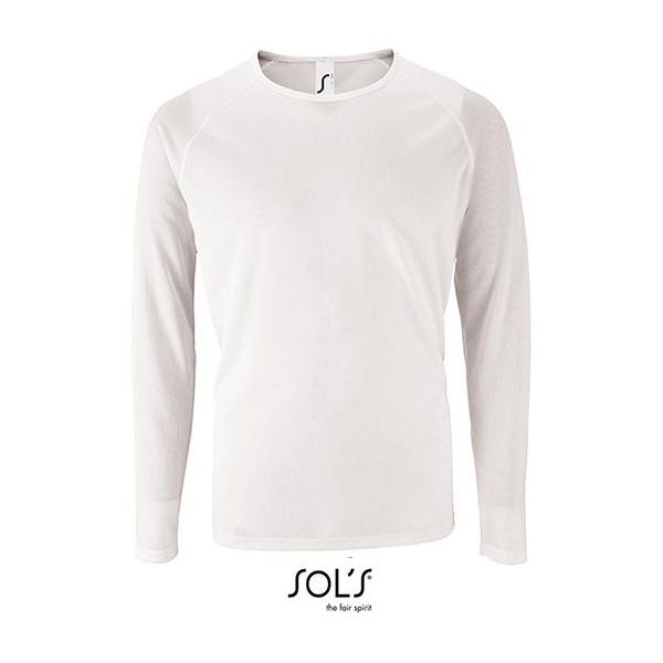 Sols 02071 | Maglietta Sportiva A Maniche Lunghe Da Uomo - Colore: Bianco - Taglia: Xl-image