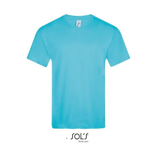 Sols 11150 | Maglietta A Maniche Corte Victory Con Scollo A V Da Uomo - Colore: Atoll Blue - Taglia: 3XL-image