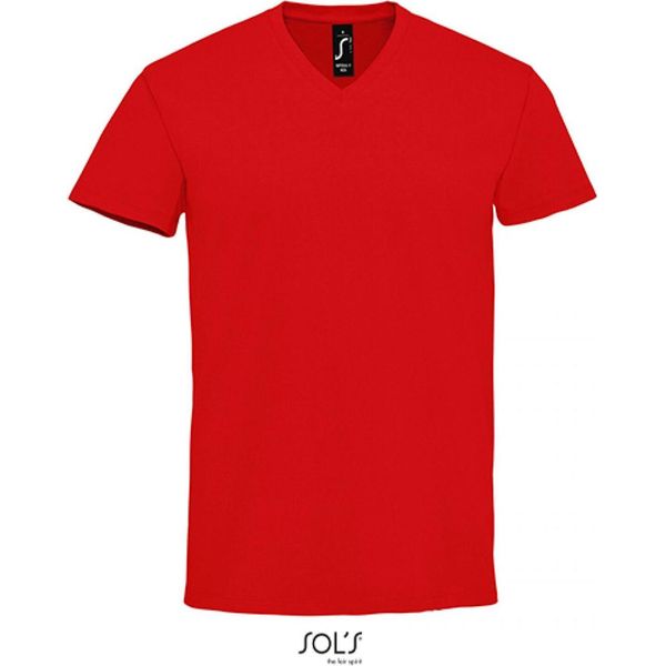 Sols 02940 | Maglietta Da Uomo Imperial Con Scollo A V - 190 Jersey - Colore: Rosso - Taglia: S-image