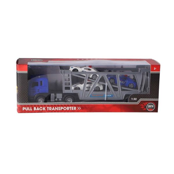 Rapid Wheels Trasportatore In Pressofusione + 3 Veicoli 1:32-image