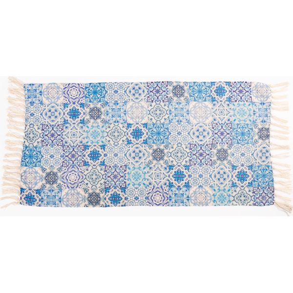 Tappeto Blu A Piastrelle Grandi - Sass & Belle- Sass & Belle-image