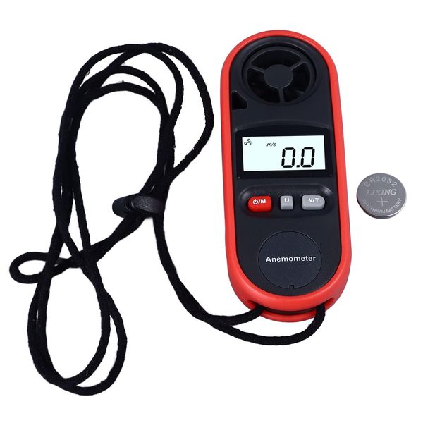 Anemometro Palmare Digitale Della Velocità Del Vento Misuratore Tester Del Flusso D'aria Per La Casa Hvac 14 ℉-113 ℉ Temperatura-image