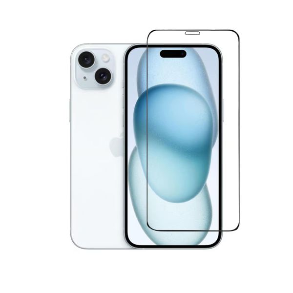 Protezione Dello Schermo Blindata Per Lo Schermo Di Iphone 15 Plus Vetro Protettivo Vetro Temperato A Schermo Intero-image