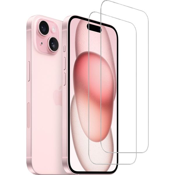 Protezione Dello Schermo Blindata 2-Pack Protezione Dello Schermo In Vetro Temperato Si Adatta Apple Iphone 15-image