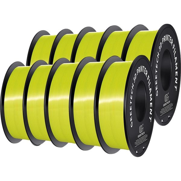 Filamento Pla Di Seta 3D, Temperatura Di Stampa 200-230℃, Diametro 1,75±0,03 Mm, Giallo-image