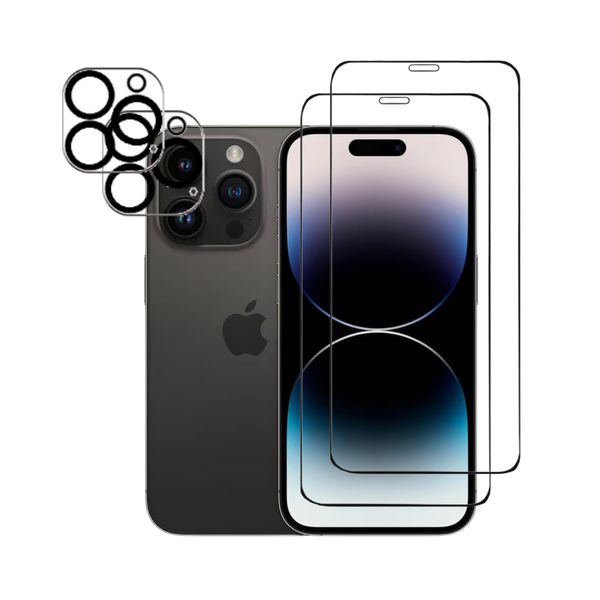 Protezione Dello Schermo Della Fotocamera Vetro Di Protezione Dello Schermo Per Iphone 14 Pro 2-Pack Blindato Pellicola Dello Schermo Della Fotocamera Pellicola Di Vetro-image