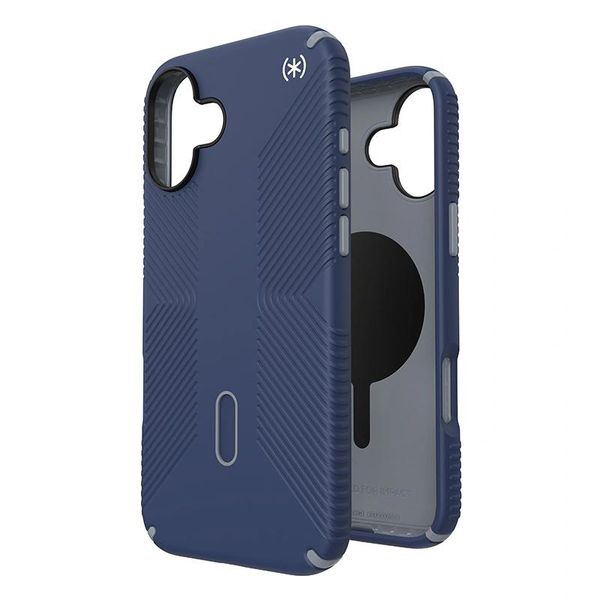 Speck Presidio2 Grip Clicklock & Magsafe - Custodia Per Iphone 16 Plus (Coastal Blue / Dusty Grey / White)-image