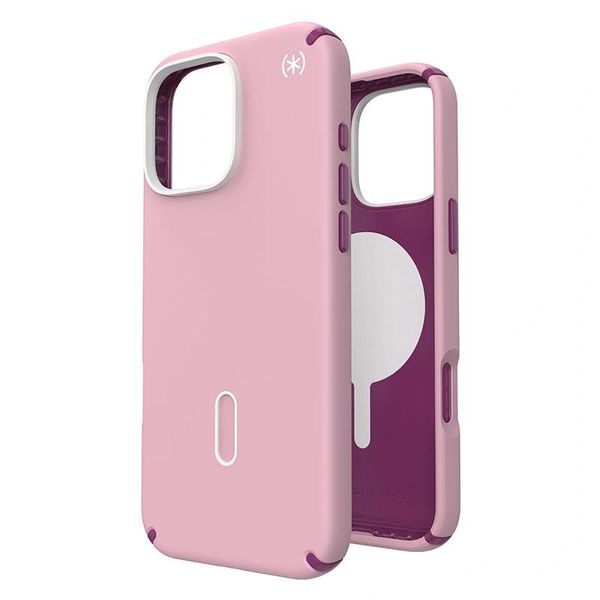 Speck Presidio2 Pro Clicklock & Magsafe - Custodia Per Iphone 16 Pro Max (Wednesday Pink / Boysenberry Purple / White)-image