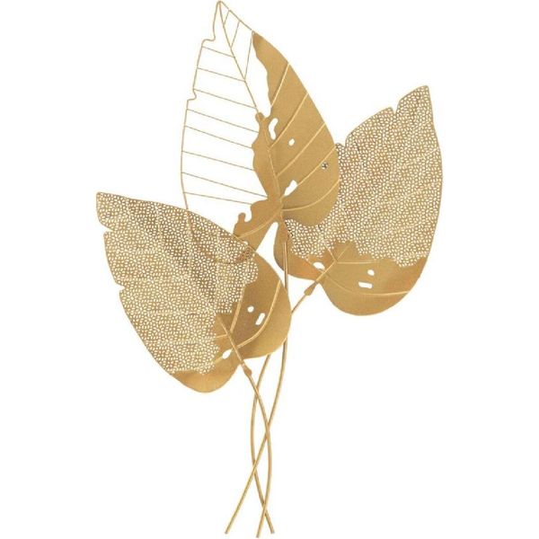 Mauro Ferretti Pannello Da Parete Foglia D'autunno 53X4X84,5 Cm Oro-image