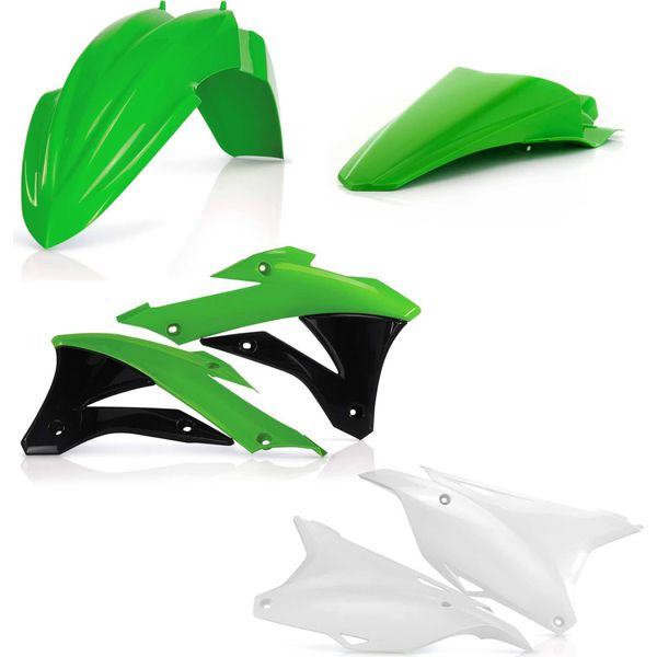Kit Carene 6 Pezzi Acerbis Modello 2016 Verde/Bianco Per Kawasaki-image