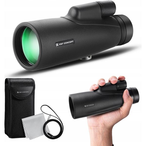 K&F Concept Azot 12X 50Mm 12X50 Bak4 IP65 Monoculare + Custodia / KF33.091-image