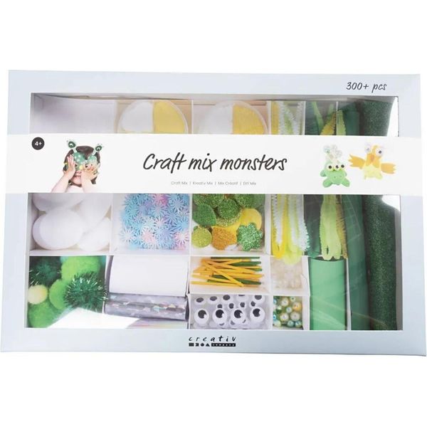 Set Creativo Di Mostri, Scatola Con Materiali Creativi Per Giocare, Esplorare E Imparare-image