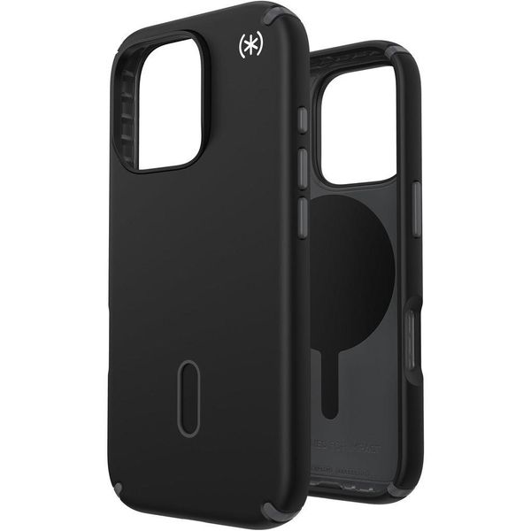 Speck Presidio2 Pro Clicklock & Magsafe - Custodia Per Iphone 16 Pro (Nero / Grigio Ardesia / Bianco)-image