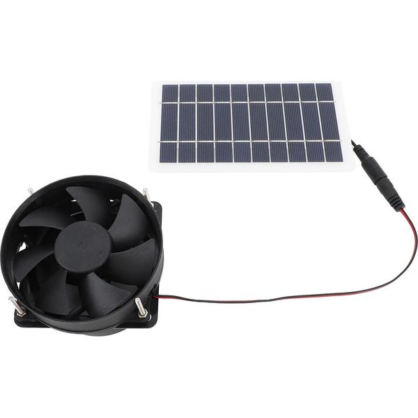 Kit Ventilatore A Pannello Solare Da 10 W, Ventilatore Di Scarico In Silicio Monocristallino A Energia Solare, Ventilatore A Pannello Solare Portatile E Silenzioso Per Uso Esterno-image