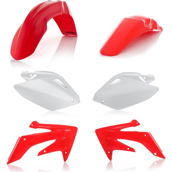 Kit Carene 6 Pezzi Acerbis Modello 2004 Rosso/Bianco Per Honda Crf 250 R-image