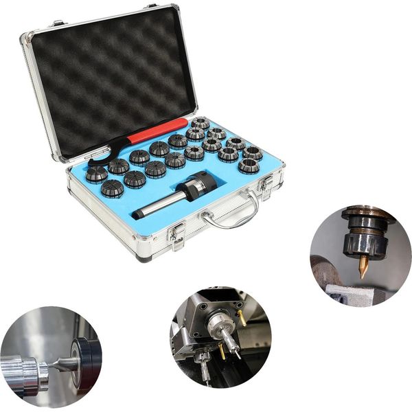 Set Di Pinze MT3 ER32, 18 Pinze, Campo Di Serraggio 2-20 Mm, Precisione 0,0006""-image
