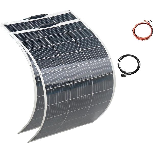 240W Pannello Solare Flessibile, Alta Efficienza 21,8%, Kit Di Installazione Completo, 240W 2 Pezzi 120W Set-image
