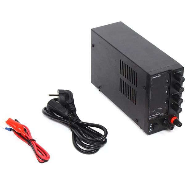 Alimentatore Dc, Tensione Regolabile 0-120V, Corrente Regolabile 0-3A, Nero-image