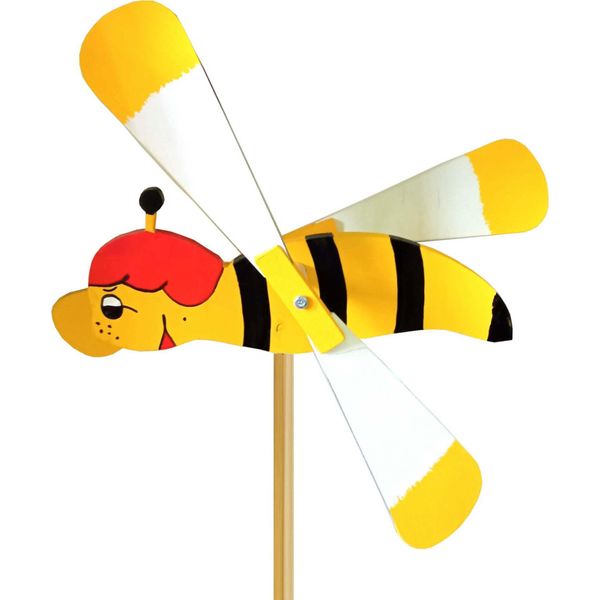 Ventilatore Da Giardino Large 47Cm Ape | Decorazione Da Giardino | Spaventapasseri | Ruota Del Vento Decorativa | Repellente Per Animali Decorativo-image
