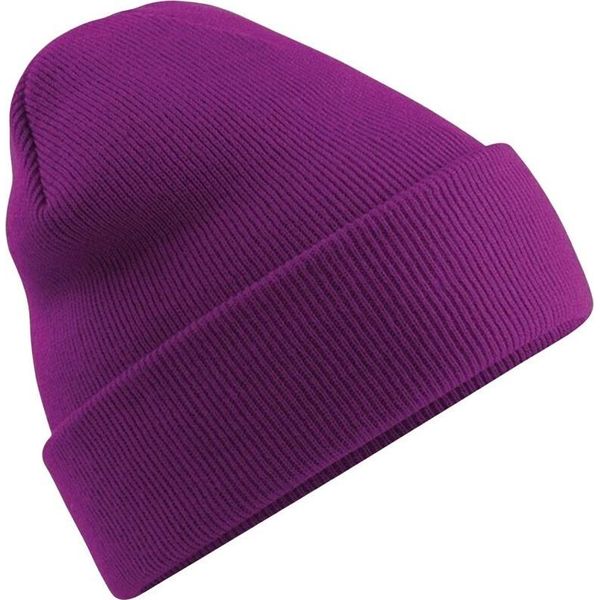 Cappello / Berretto Unisex In Maglia Beechfield, Extra Soft RW210 (Taglia Unica) (Magenta)-image