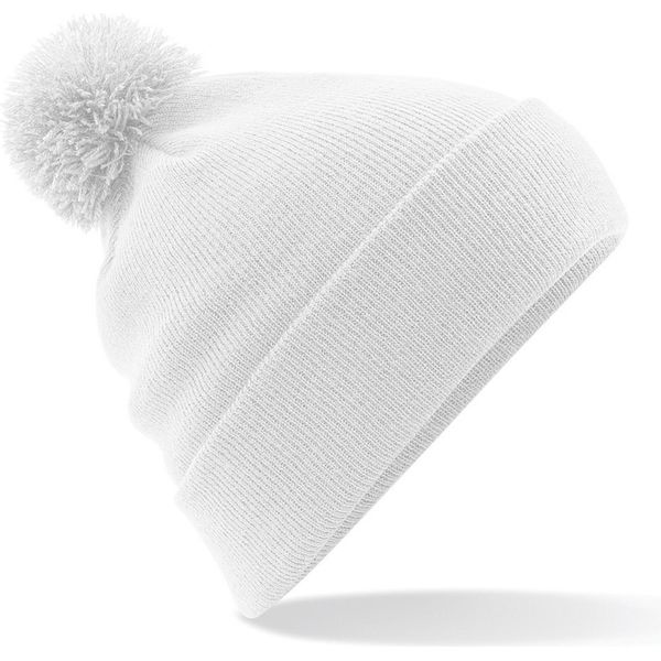 Cappello Unisex Beechfield Con Pompon RW3666 (Taglia Unica) (Bianco)-image