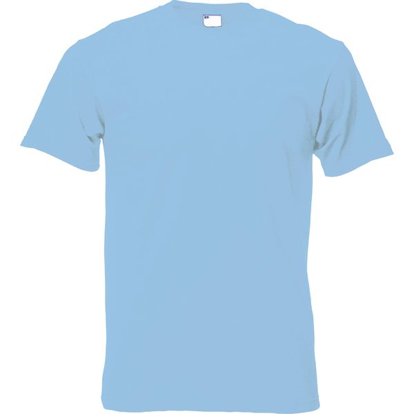T-Shirt Da Uomo A Maniche Corte Per Il Tempo Libero BC3904 (Medium) (Azzurro)-image