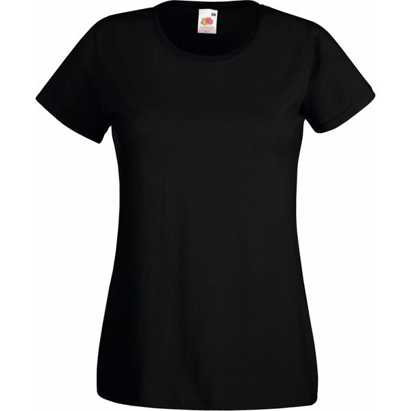 Maglietta Fruit Of The Loom Lady-Fit Donna BC1354 (Xs) (Nero)-image