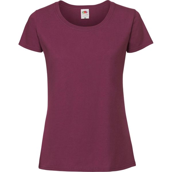 Maglietta Fruit Of The Loom Premium Donna BC3945 (M) (Bull's Blood)-image