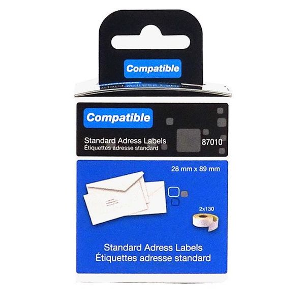 Rillstab 87012 Rillstab Rollenetiketten, 89 X 36 Mm, Weiß-image
