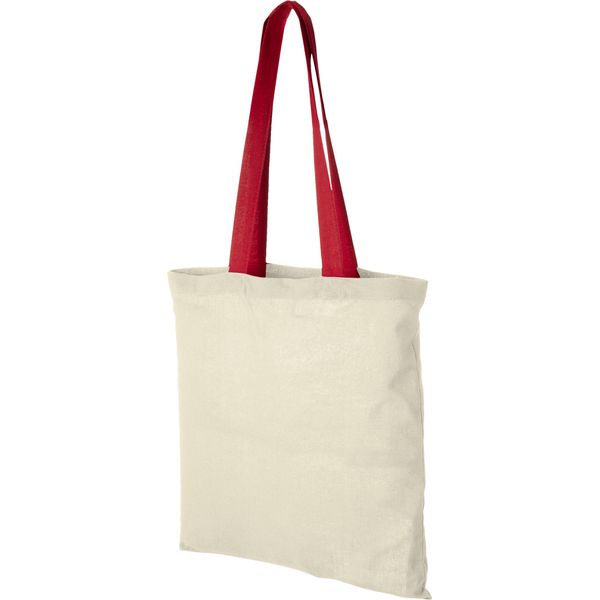 Borsa Per La Spesa In Cotone Bullet Nevada PF1362 (38 X 42 Cm) (Naturale/Rosso)-image