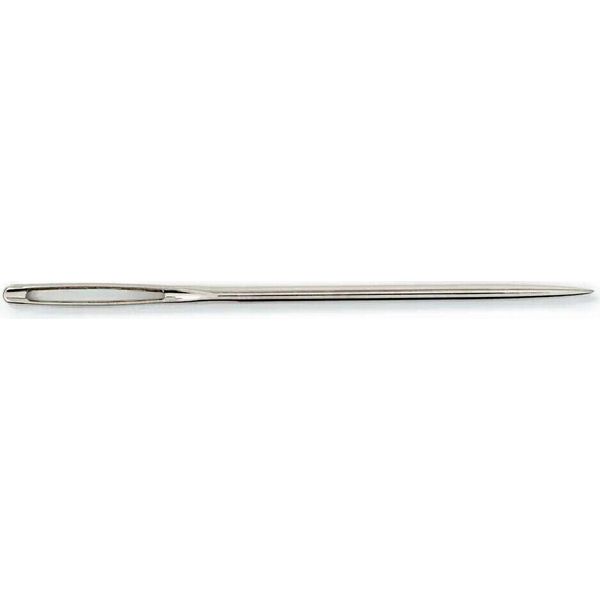 Aghi Da Ricamo Prym Con Punta Affilata Misura 24 0,80 X 37 Mm Color Argento, 25 Pezzi-image