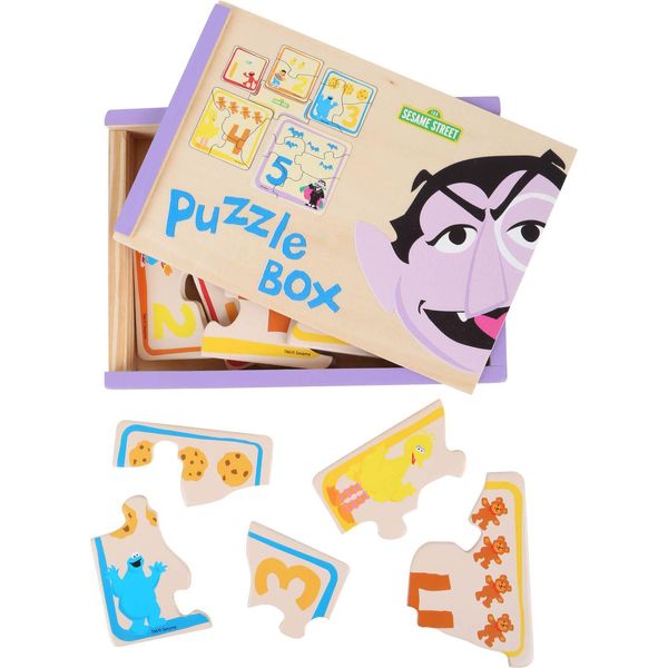 Small Foot Design 10967 Scatola Puzzle Sesame Street, 16 Pezzi (1 Set)-image