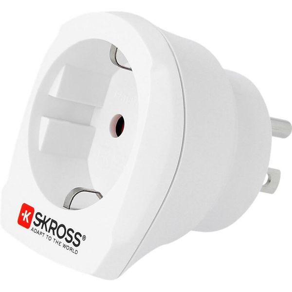 Skross 39772 Adattatore Europa-Stati Uniti, Presa Usa/Giappone (Tipo B, Nema 5-15, 3 Poli), Bianco - Adatto A Tutti I Dispositivi Con E Senza Messa A Terra (2 E 3 Poli)-image