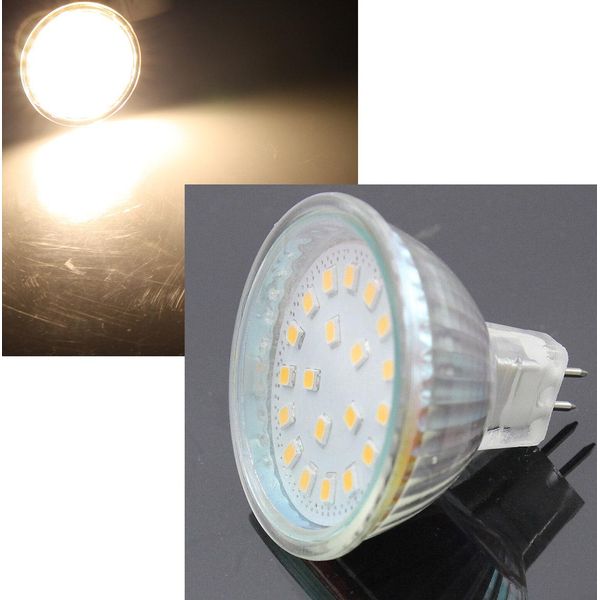 Chilitec Faretto Led MR16 H55 Smd 120°, 3000K, 400Lm, 12V/5W, Bianco Caldo-image