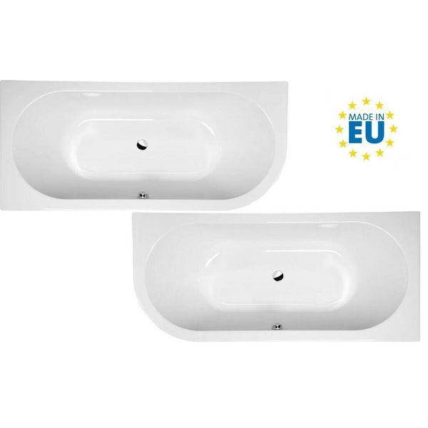 Vasche Da Bagno Polysan - Vasca Asimmetrica Viva L, 1750X800X470 Mm, Bianco 70119-image