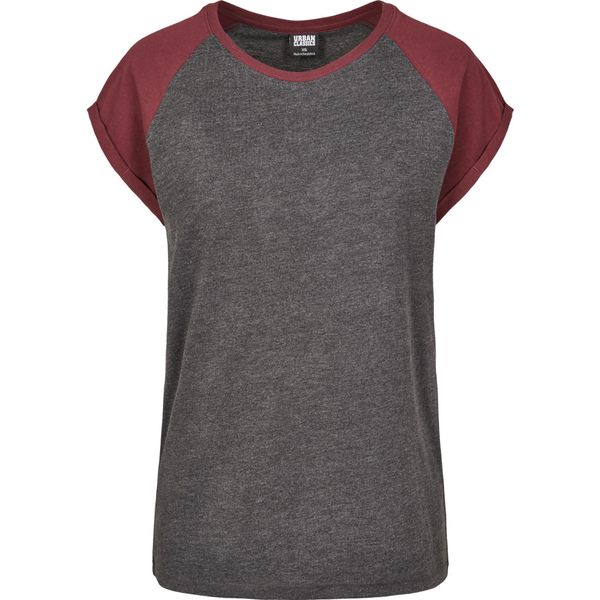 Urban Classics Donna - Raglan Top A Contrasto Antracite - M-image
