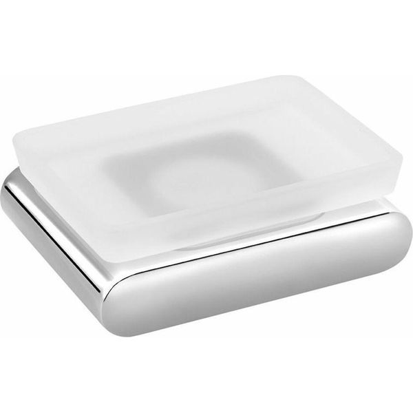 Sapho Flori - Distributore Di Sapone Con Supporto, Vetro Lattimo/Cromo RF002-image