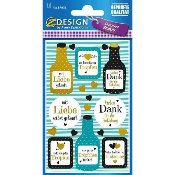 Avery Zweckform 57078 Avery Zweckform Zdesign Geschenke-Sticker "Einladung"""-image