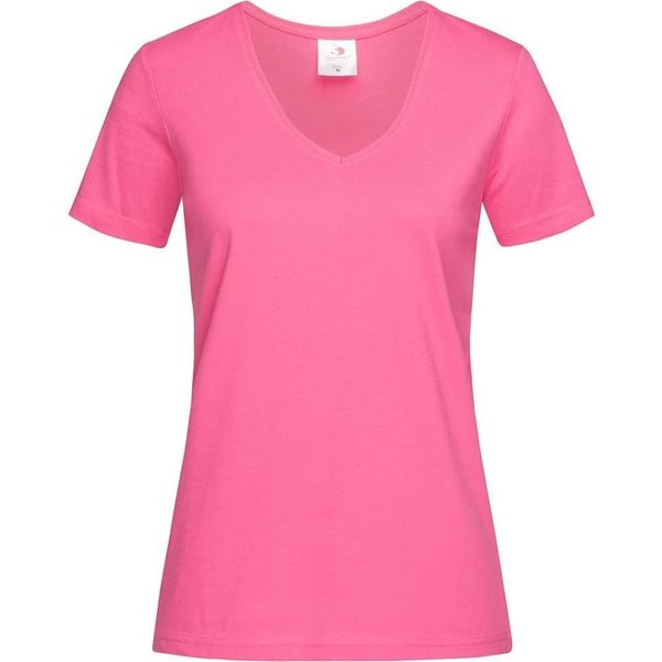 Stedman Maglietta Donna Classica Con Scollo A V AB279 (Xl) (Rosa)-image