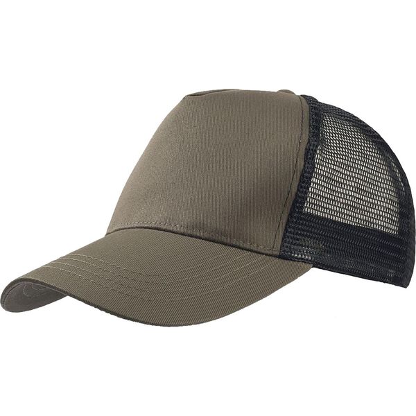 Atlantis Rapper Trucker Cap Con 5 Pannelli AB206 (Taglia Unica) (Oliva/Nero)-image