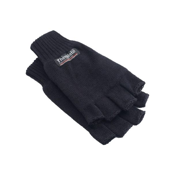 Yoko Guanti Unisex 3M Thinsulate Thermo Winter/Ski A Mezze Dita BC1272 (Taglia Unica) (Nero)-image