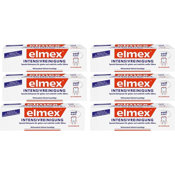 Elmex Detergente Intensivo Liscio E Bianco Antiplacca 50Ml Confezione Da 6 Pezzi-image