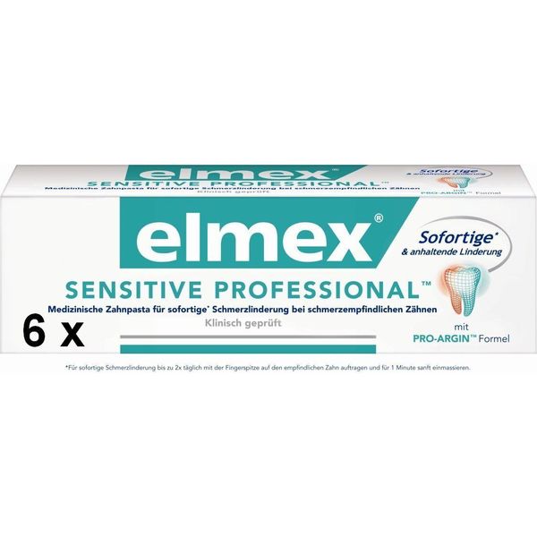 Elmex Sensitive Professional Dentifricio Per Una Perfetta Igiene Orale 75Ml Confezione Da 6 Pezzi-image