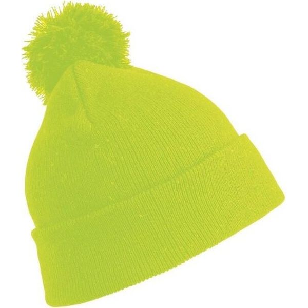 Result Winter Essentials Junior Bobble Beanie RW7250 (Taglia Unica) (Giallo Neon)-image