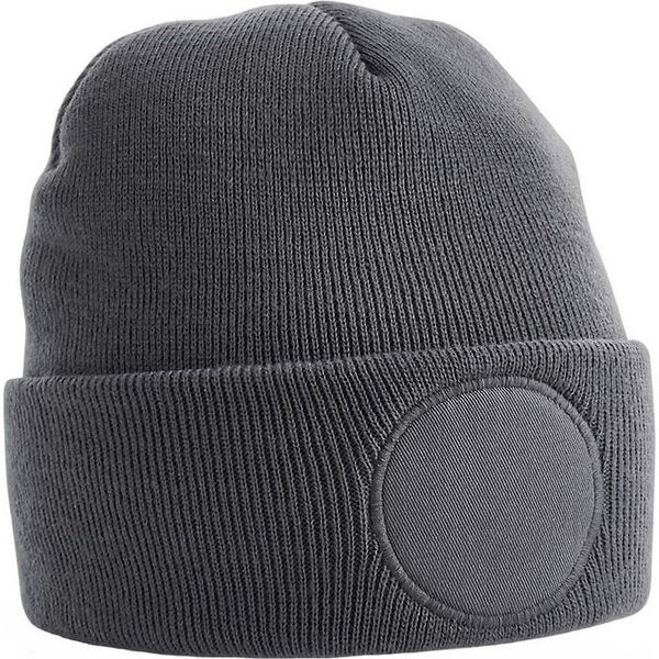 Berretto A Busta Con Toppa A Cerchio Beechfield Unisex RW7304 (Taglia Unica) (Blu Navy)-image
