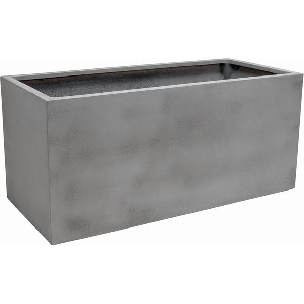 Vivanno Fioriera In Fibra Di Vetro Maxi Cassetta, Grigio Cemento Design Cemento - 60X30X30 Cm-image
