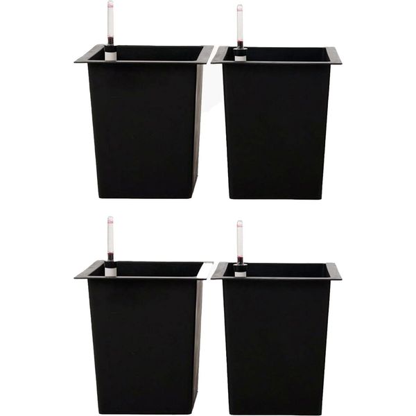Vivanno Accessori Per Fioriere In Plastica Inserto Per Irrigazione Conico, Nero Opaco - 29X29X32 Cm-image