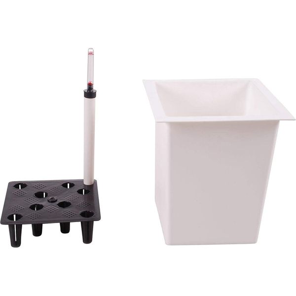 Vivanno Accessori Per Fioriere In Plastica Inserto Per Irrigazione Conico, Bianco Opaco - 34X34X32 Cm-image